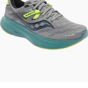 Saucony Gray and Teal Athletic Sneakers
